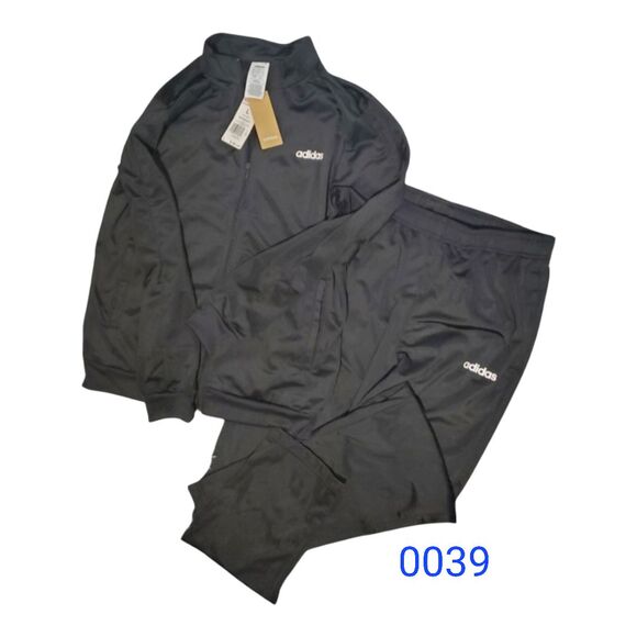 Adidas Black Track Suit NWT - Jacket & Pants Set, Lightweight Athletic Wear 0039 - Picture 1 of 7